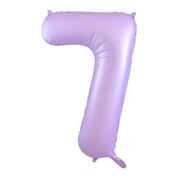 Matte Lilac Number 7 Foil Supershape Balloon (34in-86cm)