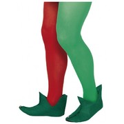 Christmas Green Elf Shoes / Boots with Bells (1 PAIR - SHOES ONLY)
