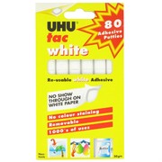 UHU White Tac Adhesive Putties 50gm Pk80 