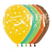 Assorted Dinosaur All Over Print 30cm Latex Balloons (Pk 50)