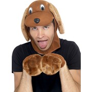 Adult Brown Dog Costume Kit (Hood & Gloves) Pk 1