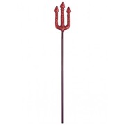 Halloween Red Glitter Devil Fork Trident (58cm) Pk 1