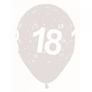 18 Clear AOP Latex Balloons Pk 50
