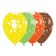 Assorted Jungle Animals AOP 30cm Latex Balloons Pk 10