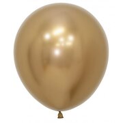 Sempertex Gold Reflex Chrome 46cm Latex Balloons (Pk 5)