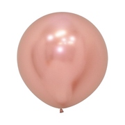 Rose Gold Reflex Latex Balloons 60cm Pk 3