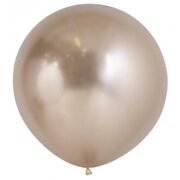 Champagne Reflex 60cm Latex Balloons Pk 3