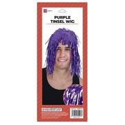 Purple Metallic Tinsel Wig