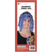 Rainbow Metallic Tinsel Wig