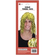 Gold Metallic Tinsel Wig