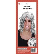 Silver Metallic Tinsel Wig