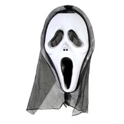 Screamer Ghost Face Halloween Plastic Hooded Mask
