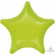Metallic Kiwi Lime Green Star 19in. Standard Foil Balloon Pk 1