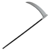 Grim Reaper Scythe 103cm | Grey Black Halloween Costume Prop 4 Piece