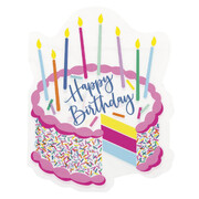 Colourful Sprinkles Happy Birthday Cake Shaped 2 Ply Lunch Napkins (Pk 16)