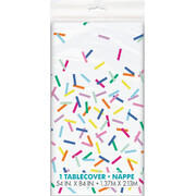 Colourful Sprinkles Plastic Tablecover 1.37 x 2.13m