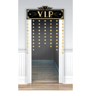 Black & Gold Glitz VIP Doorway Curtain Decoration