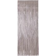 Metallic Silver Foil Tinsel Curtain (91 x 243cm)