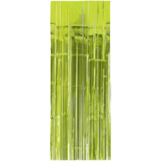 Metallic Kiwi Green Foil Tinsel Curtain (91 x 243cm)