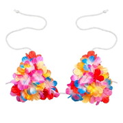 Hawaiian Flower Bikini Bra Top Tropical Costume Accessory