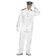 Adult Male White Sailor / Captain Costume (Large, 42-44)