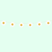 Daisies with 3D Honeycomb Centres Garland Decoration 1.82m