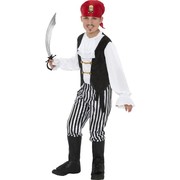 Child Pirate With Bandana Costume - Medium 6-8 Yrs