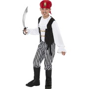 Child Pirate With Bandana Costume - Small 3-5  Yrs 