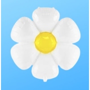  White Daisy Flower Supershape Foil Balloon 70x80cm