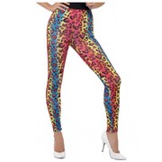 Neon Leopard Print 80's Leggings (One Size) Pk 1
