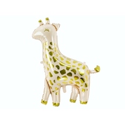 Matte Beige Giraffe Gold Spot Foil Supershape Balloon