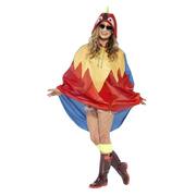 Adult Costume Parrot Party Poncho One Size