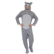 Adult Grey Wolf One Piece Suit Costume (Medium, 97-102cm)