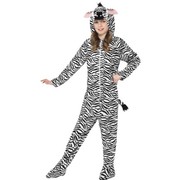 Child Zebra One Piece Suit Costume (Medium, 7-9 Years)