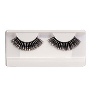 Long Black & Silver False Fake Eyelashes 1 Pair - Adhesive Included 14+