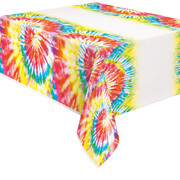 Groovy Tie Dye Plastic Tablecover 1.37m x 2.13m