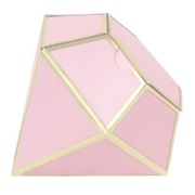 Pink & Gold Diamond Shape Favour Boxes (Pk 8)