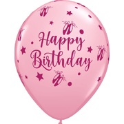 Pink Ballet Slippers Latex Balloons 30cm (Pk 10)