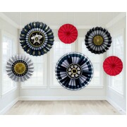 Hollywood Movie Film Paper Fan Decorations Pk 6