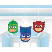 PJ Masks Honeycomb Hanging Decorations Pk 3