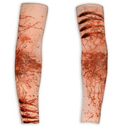 Halloween Wounded Zombie Arm Sleeves 1 Pair - Blood & Bite Marks 14+