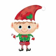 Christmas Elf Foil Supershape Balloon 66 x 91cm (Pk 1)