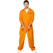 Adult Orange Escaped Prisoner Boiler Suit Costume (Large)