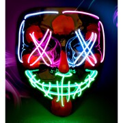 Light Up Multi Colour Purge Halloween Face Mask