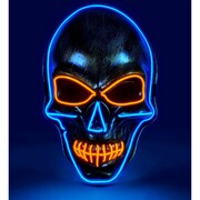 Light Up Colour Gold Skull Halloween Mask