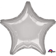 Metallic Silver Star 19in. Standard Foil Balloon Pk 1