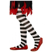 Child White & Black Stripe Halloween Tights (6-12 Years) Pk 1