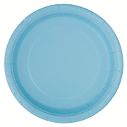 Powder Baby Light Blue 7in Paper Plates Pk 8