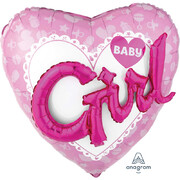 Baby Girl 3D Supershape Foil Balloon Pk 1