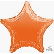 Metallic Orange Star 19in. Standard Foil Balloon Pk 1